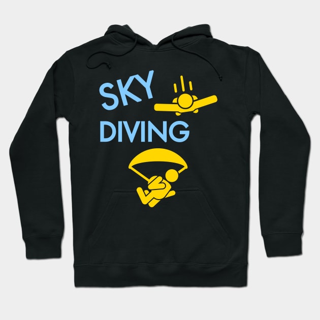 Skydiving Skydive Parachute Parachutist Skydiver Hoodie by Foxxy Merch